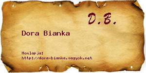 Dora Bianka névjegykártya