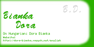 bianka dora business card